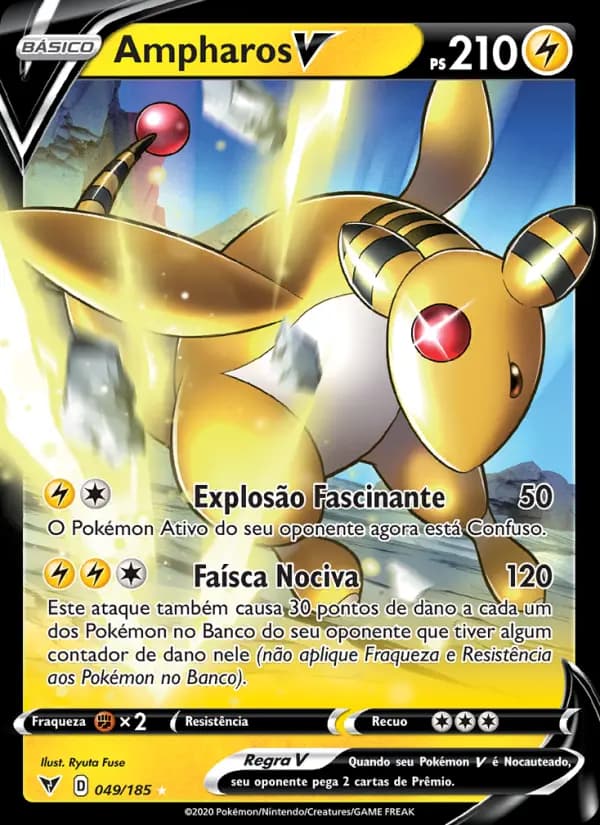 Ampharos V, carta 49 de Voltagem Vívida