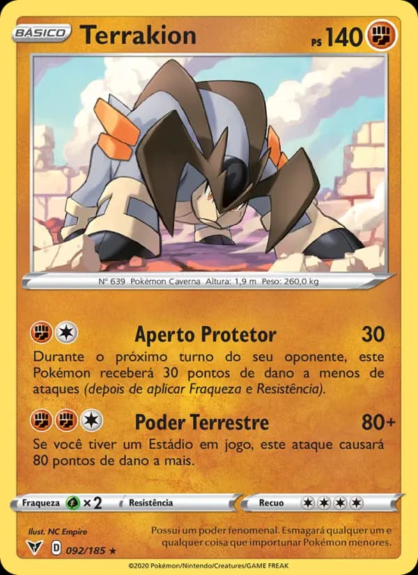 Terrakion, carta 92 de Voltagem Vívida