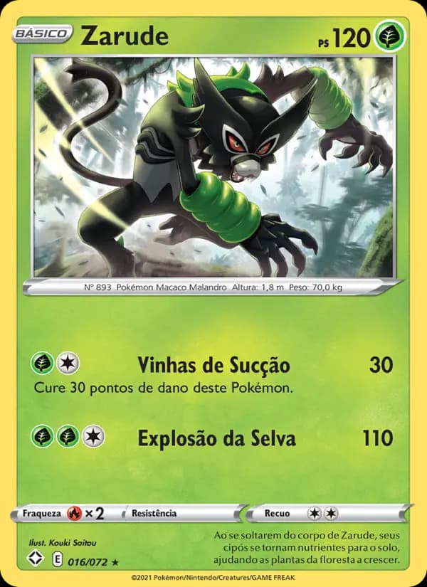 Zarude, carta 16 de Destinos Brilhantes 