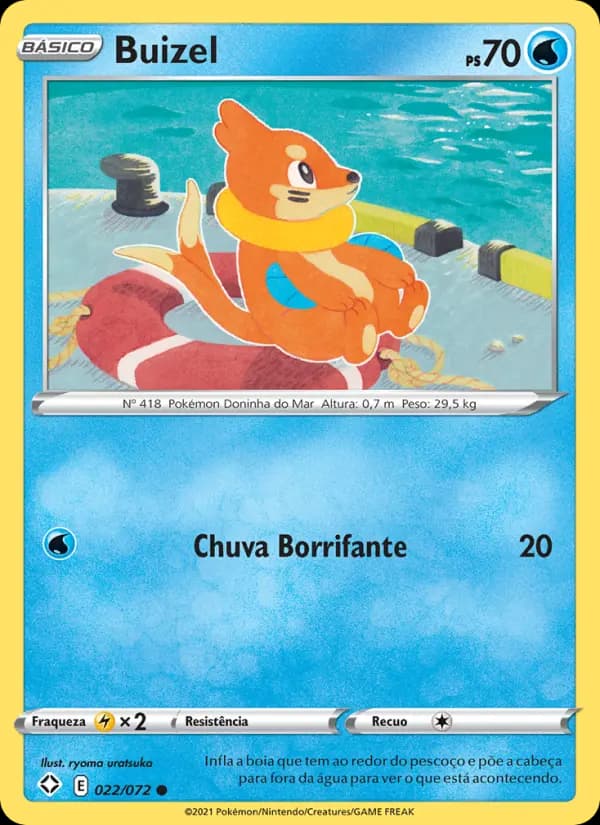 Buizel, carta 22 de Destinos Brilhantes 