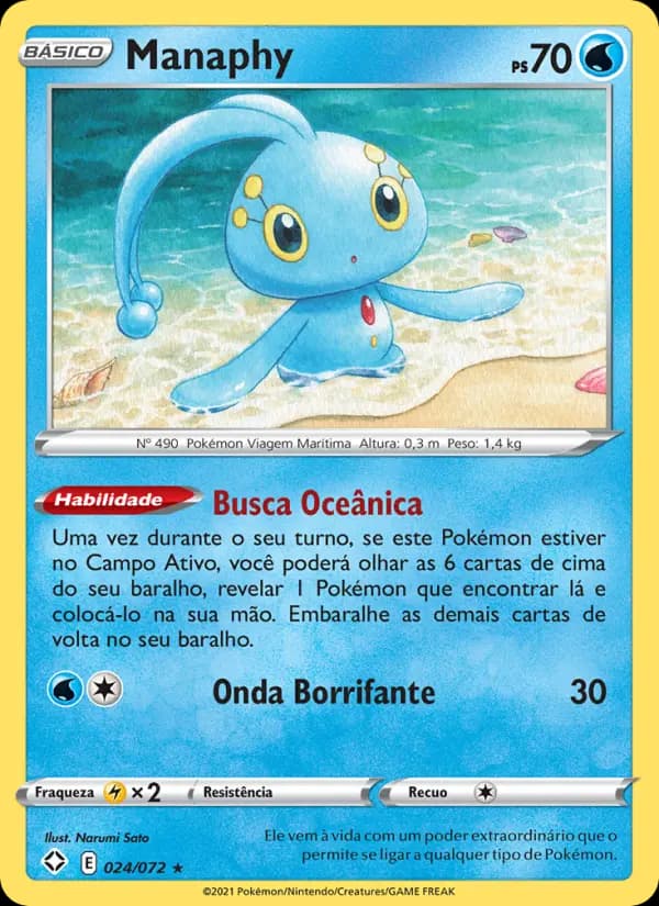 Manaphy, carta 24 de Destinos Brilhantes 