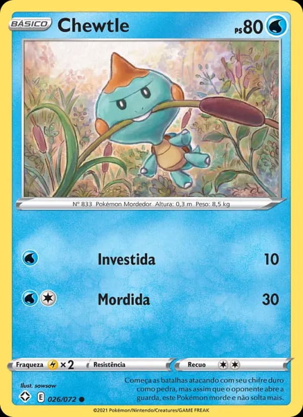 Chewtle, carta 26 de Destinos Brilhantes 