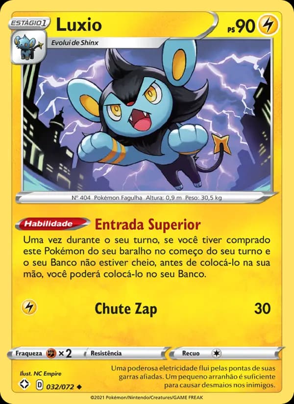Luxio, carta 32 de Destinos Brilhantes 