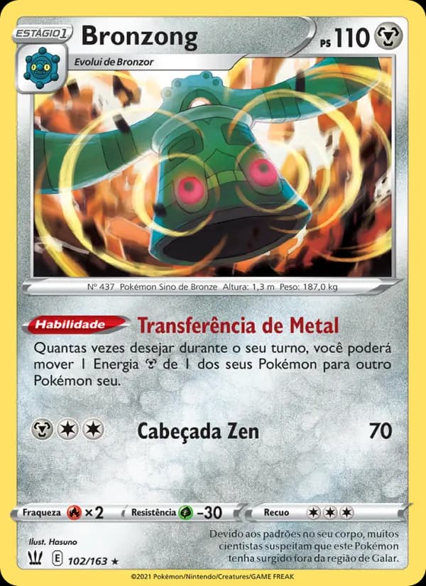 Bronzong, carta 102 de Estilos de Batalha