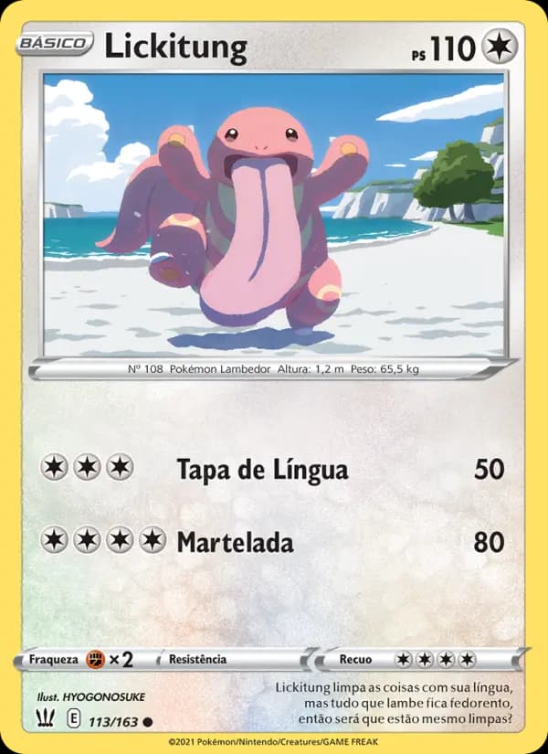 Lickitung, carta 113 de Estilos de Batalha