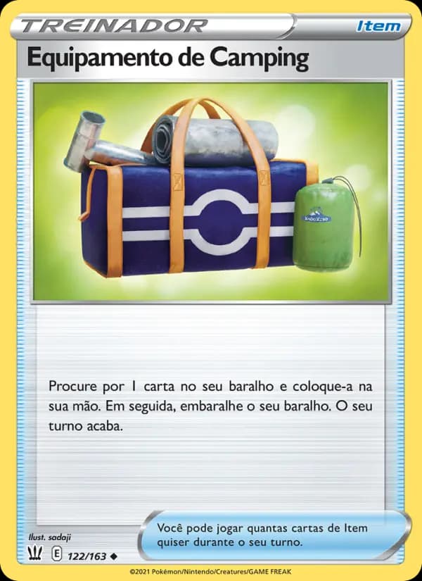 Equipamento de Camping, carta 122 de Estilos de Batalha