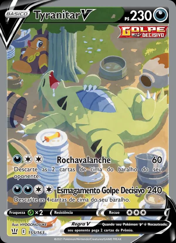 Tyranitar V, carta 155 de Estilos de Batalha