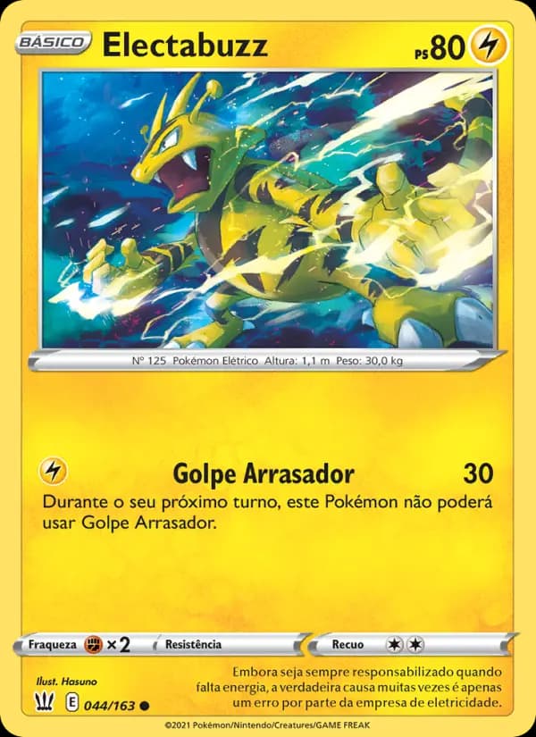 Electabuzz, carta 44 de Estilos de Batalha