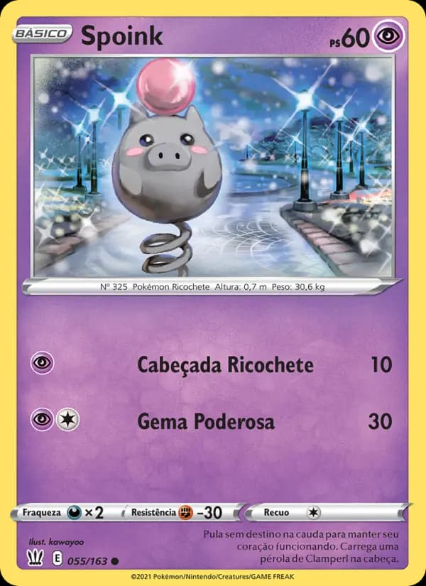 Spoink, carta 55 de Estilos de Batalha