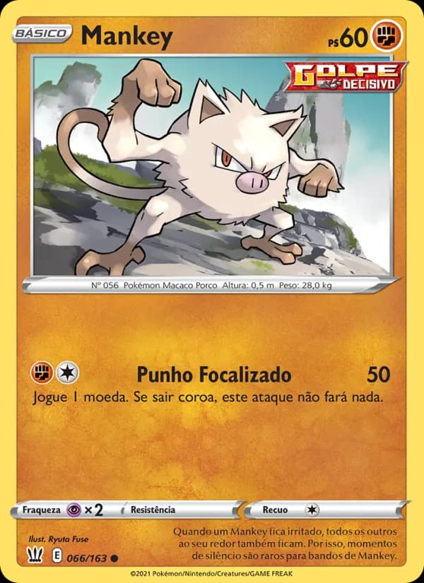 Mankey, carta 66 de Estilos de Batalha