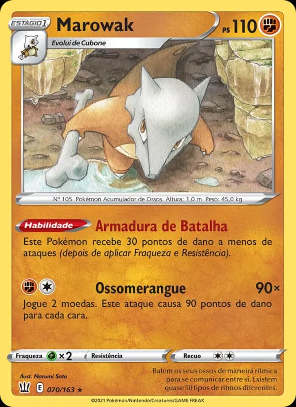 Marowak, carta 70 de Estilos de Batalha