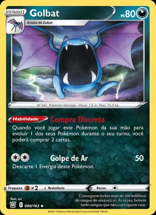 Golbat, carta 90 de Estilos de Batalha
