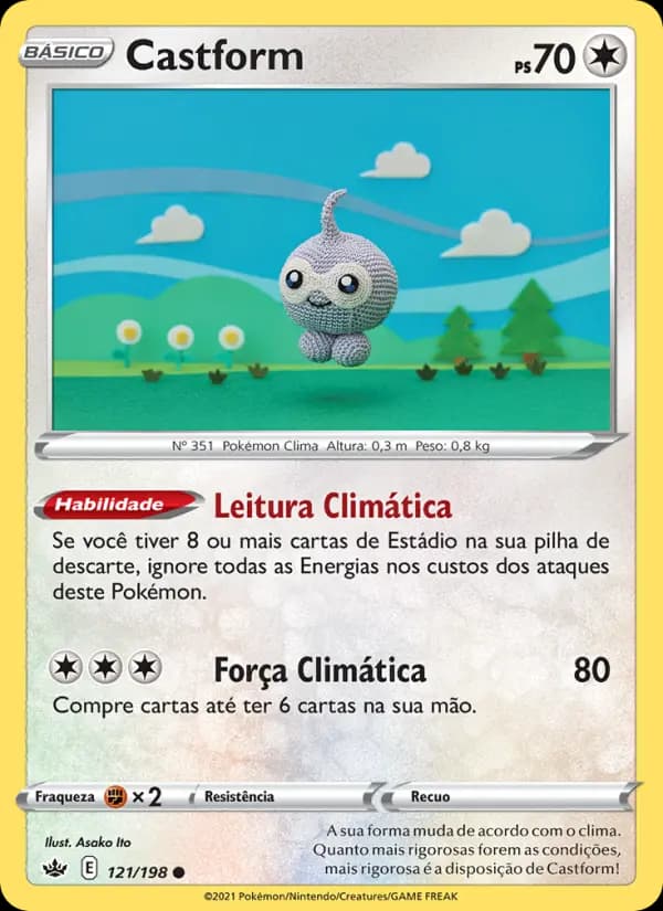 Castform, carta 121 de Reinado Arrepiante