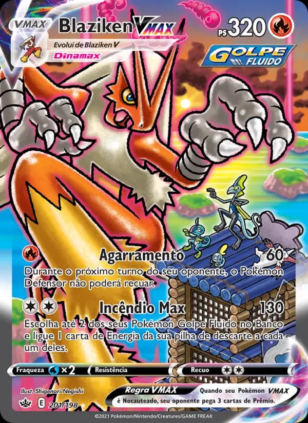 Blaziken VMAX, carta 201 de Reinado Arrepiante
