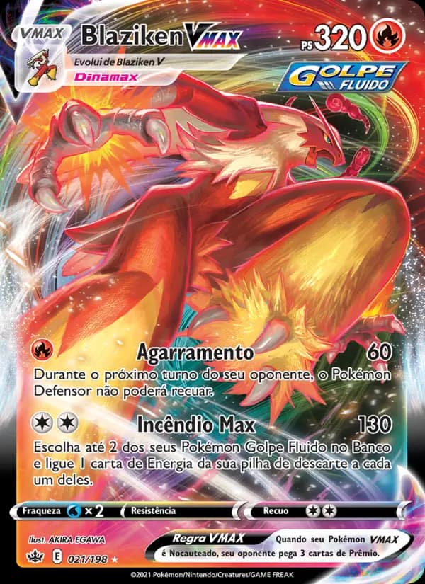 Blaziken VMAX, carta 21 de Reinado Arrepiante