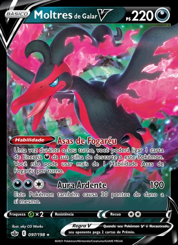 Moltres de Galar V, carta 97 de Reinado Arrepiante