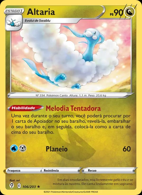 Altaria, carta 106 de Céus em Evolução