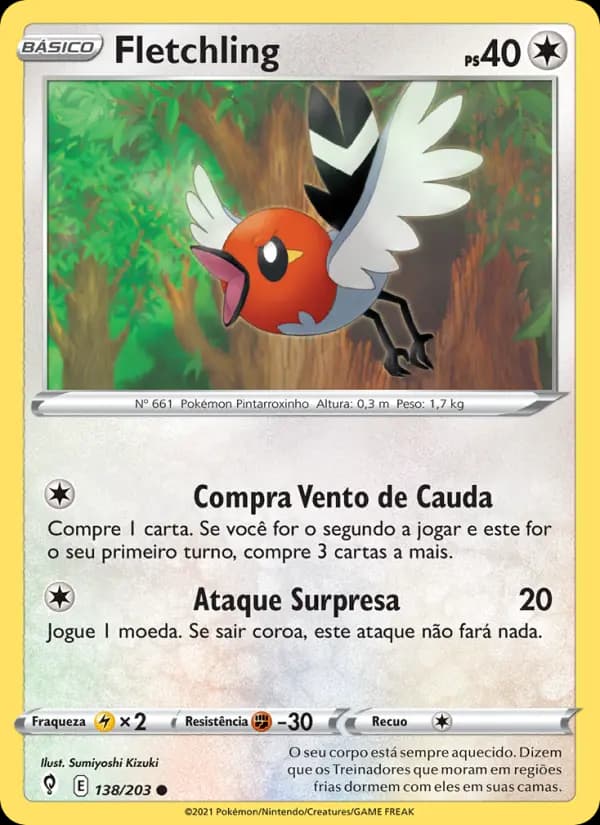 Fletchling, carta 138 de Céus em Evolução