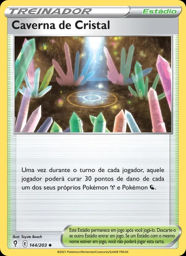 Caverna de Cristal, carta 144 de Céus em Evolução