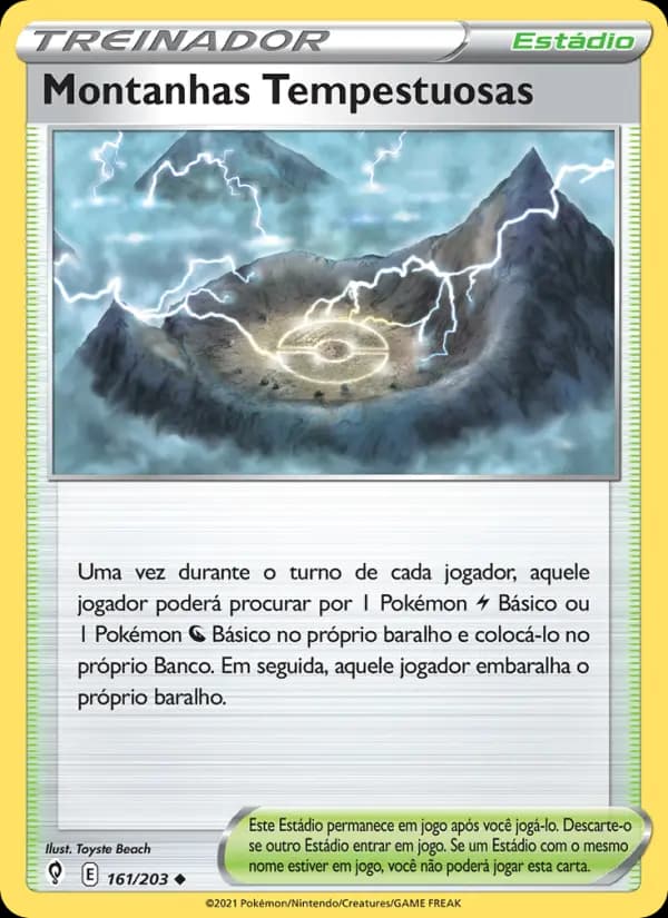 Montanhas Tempestuosas, carta 161 de Céus em Evolução