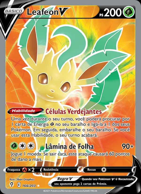 Leafeon V, carta 166 de Céus em Evolução