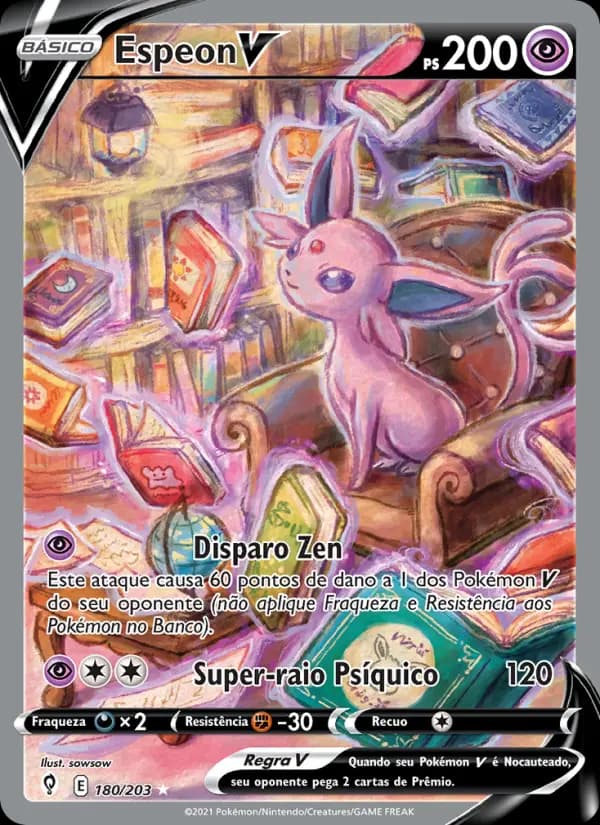 Espeon V, carta 180 de Céus em Evolução