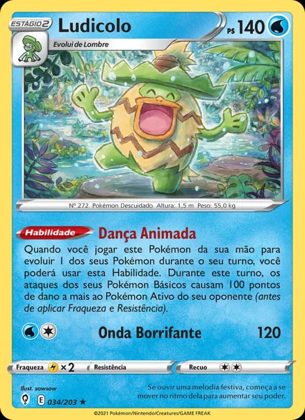 Ludicolo, carta 34 de Céus em Evolução