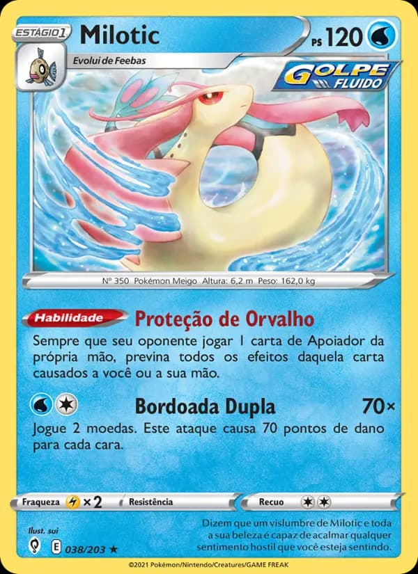 Milotic, carta 38 de Céus em Evolução