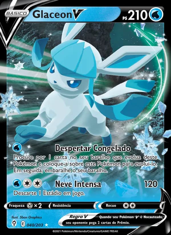 Glaceon V, carta 40 de Céus em Evolução
