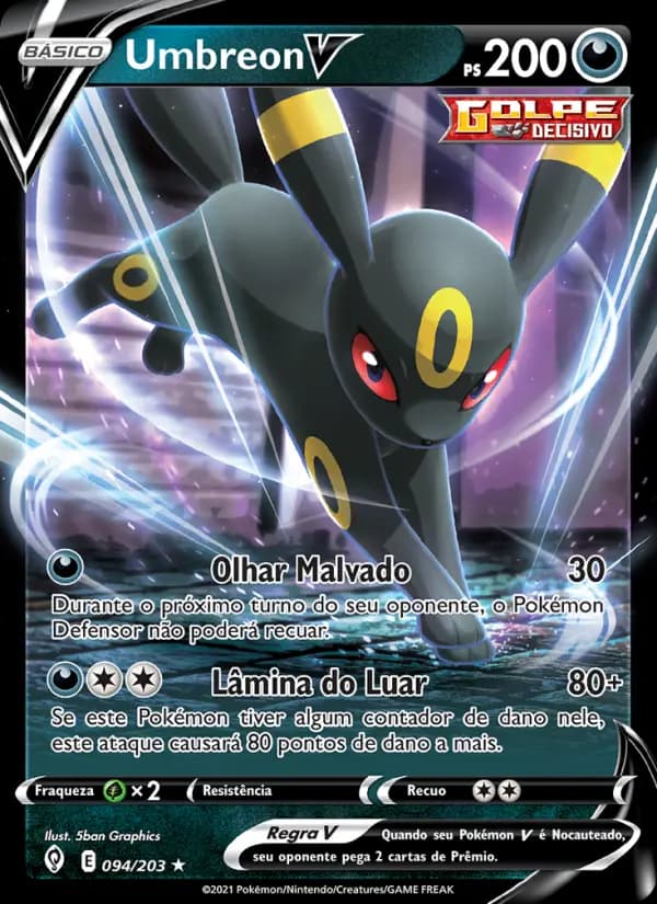 Umbreon V, carta 94 de Céus em Evolução