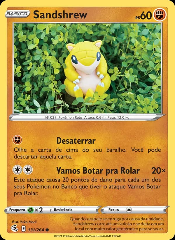Sandshrew, carta 131 de Golpe Fusão