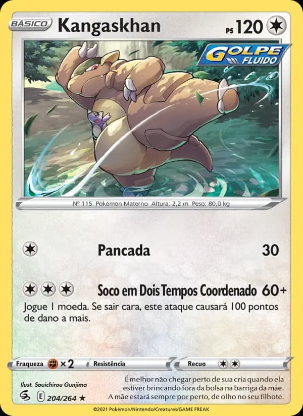 Kangaskhan, carta 204 de Golpe Fusão