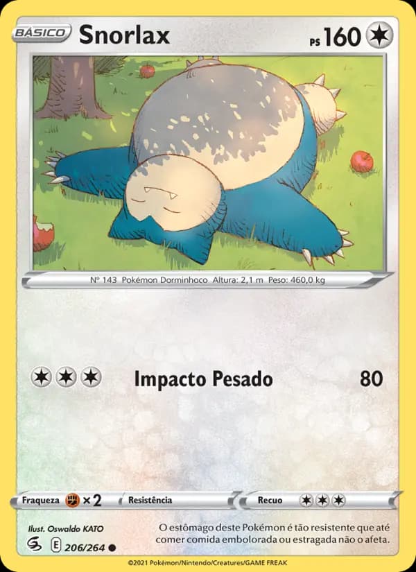 Snorlax, carta 206 de Golpe Fusão