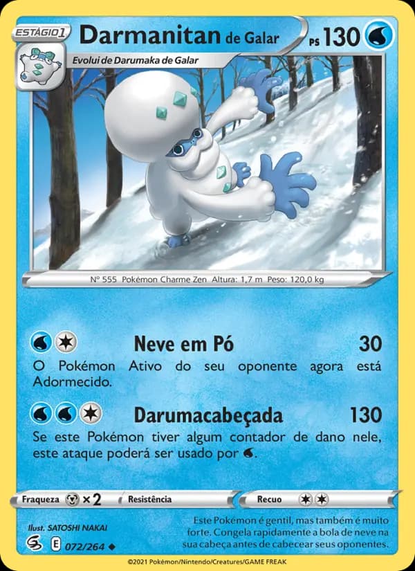 Darmanitan de Galar, carta 72 de Golpe Fusão