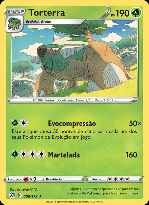 Torterra, carta 008 de Astros Cintilantes