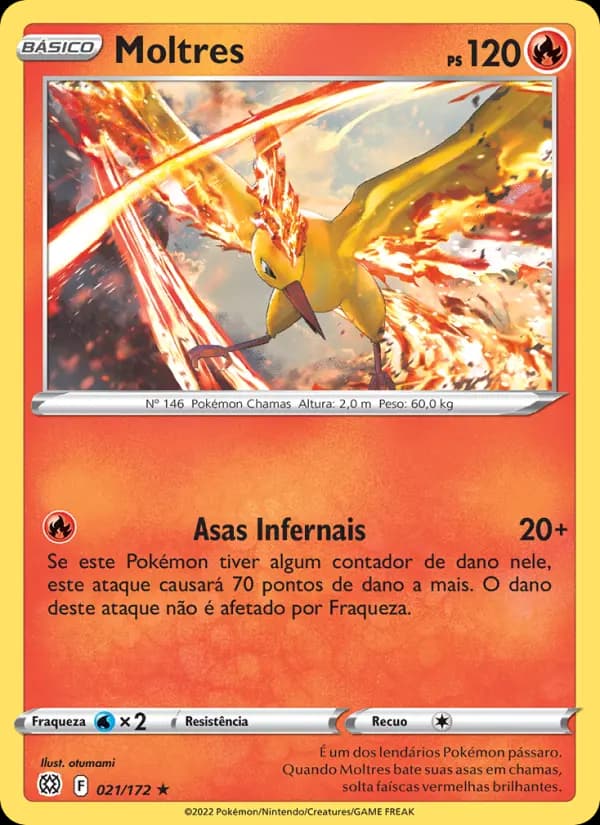 Moltres, carta 021 de Astros Cintilantes