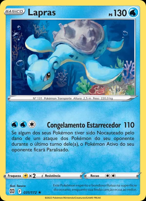 Lapras, carta 031 de Astros Cintilantes