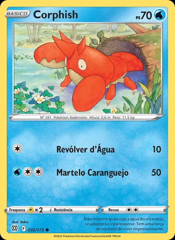 Corphish, carta 032 de Astros Cintilantes