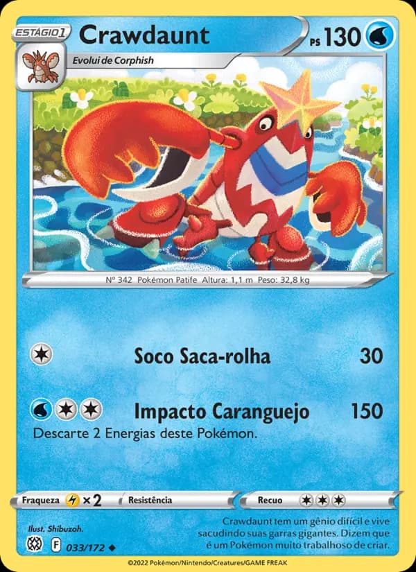 Crawdaunt, carta 033 de Astros Cintilantes