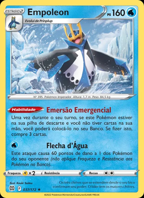Empoleon, carta 037 de Astros Cintilantes
