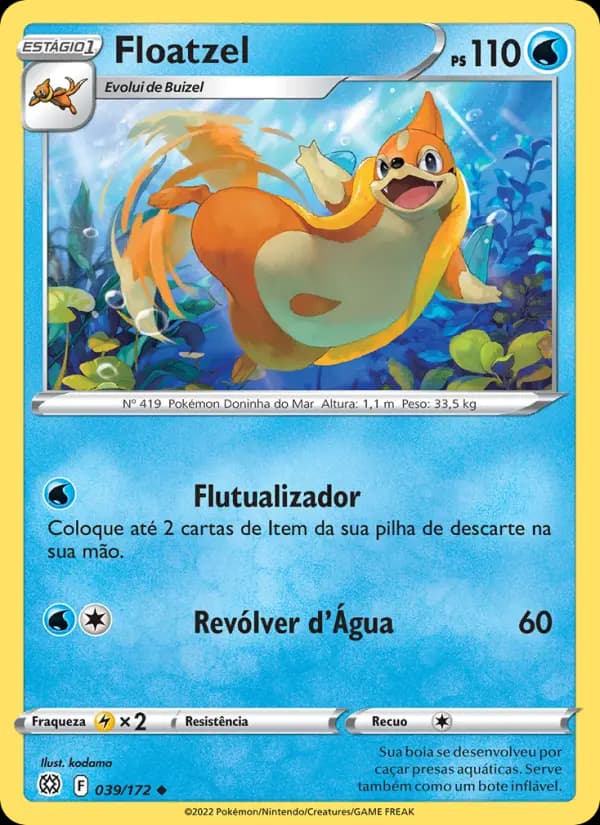 Floatzel, carta 039 de Astros Cintilantes