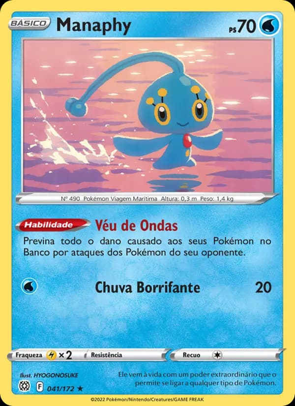 Manaphy, carta 041 de Astros Cintilantes
