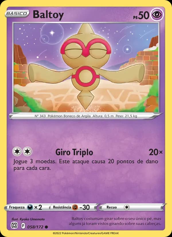 Baltoy, carta 058 de Astros Cintilantes