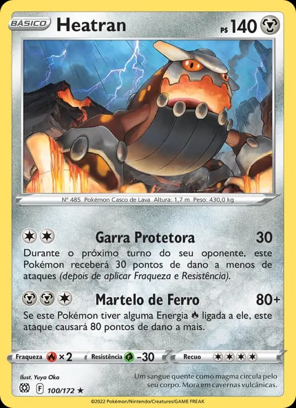 Heatran, carta 100 de Astros Cintilantes
