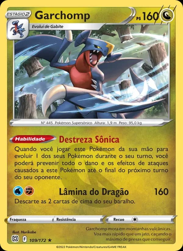 Garchomp, carta 109 de Astros Cintilantes