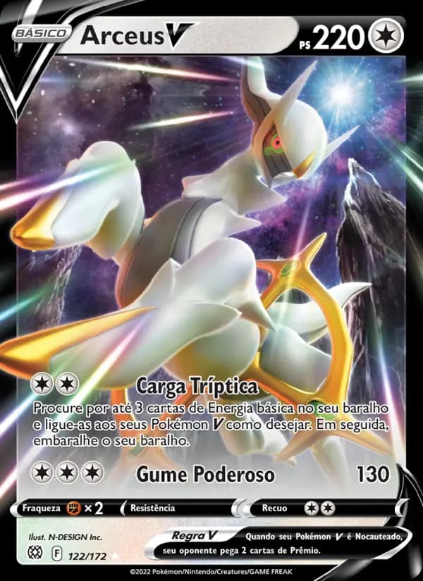 Arceus V, carta 122 de Astros Cintilantes