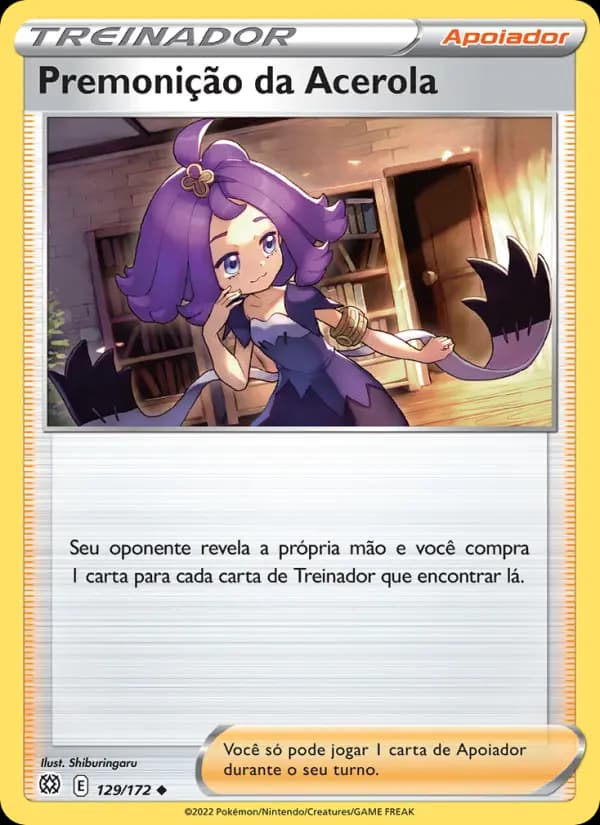 Premonição da Acerola, carta 129 de Astros Cintilantes