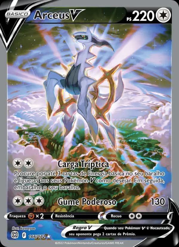 Arceus V, carta 166 de Astros Cintilantes