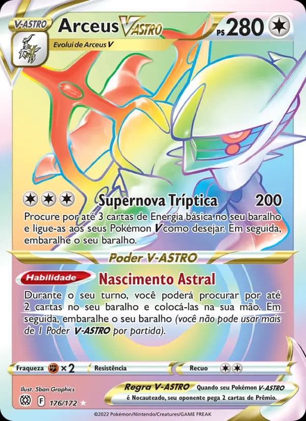 Arceus V-ASTRO, carta 176 de Astros Cintilantes