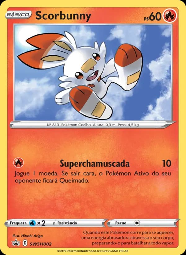 Scorbunny, carta SWSH002 de ESES Promos